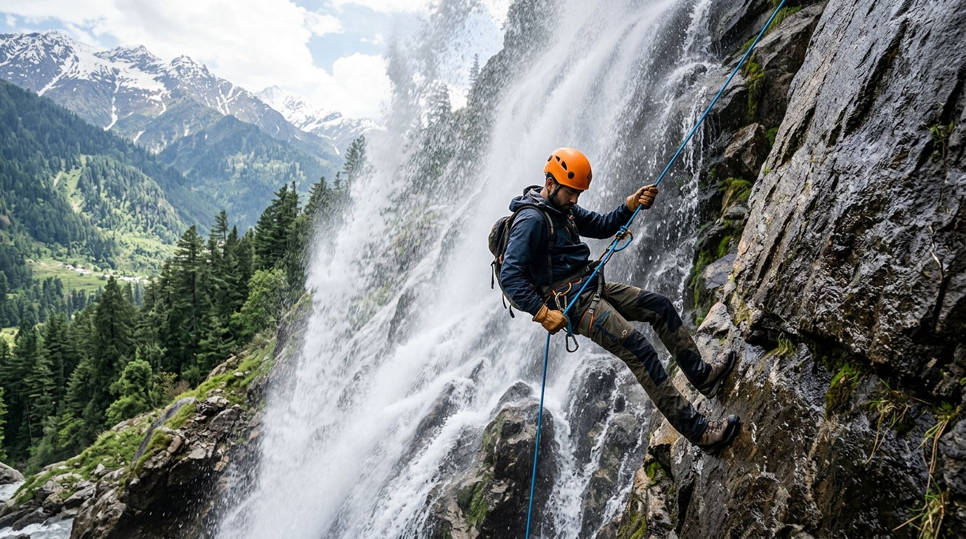 Waterfall Rappelling & Vertical Cliff Descent Adventure - Half Day Thrill with cravel.in